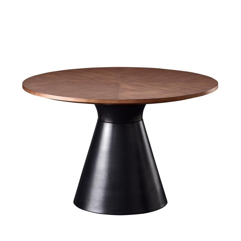 Better Homes and Gardens Wyatt Round Dining Table, Walnut Finish - Image 6