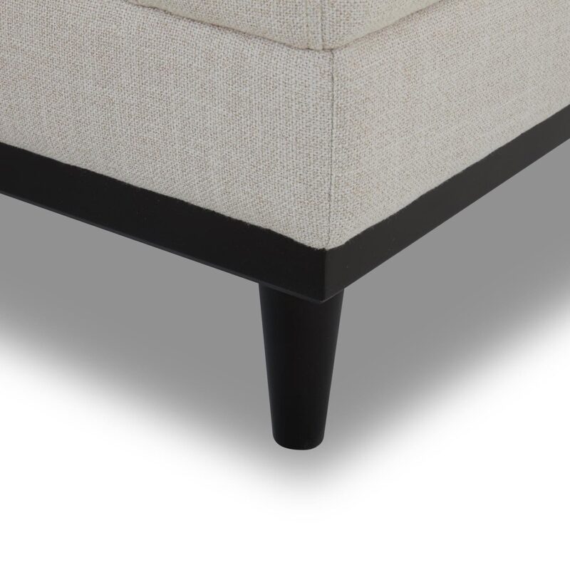 Better Homes and Gardens Springwood Square Wood Frame Ottoman, Charcoal Finish - Image 4