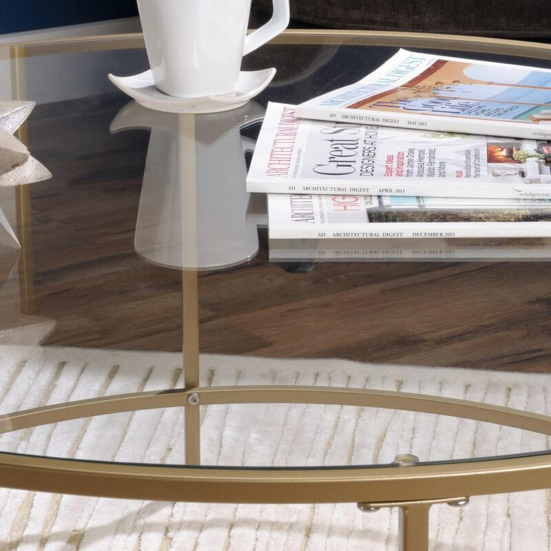Better Homes and Gardens Nola Coffee Table, Gold Finish - Image 7