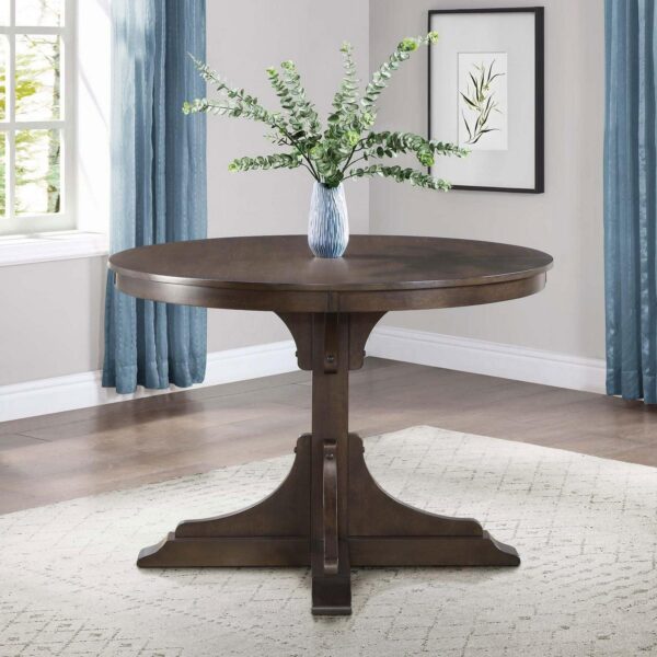 Better Homes and Gardens Canton Round Dining Table, Tobacco Oak Finish