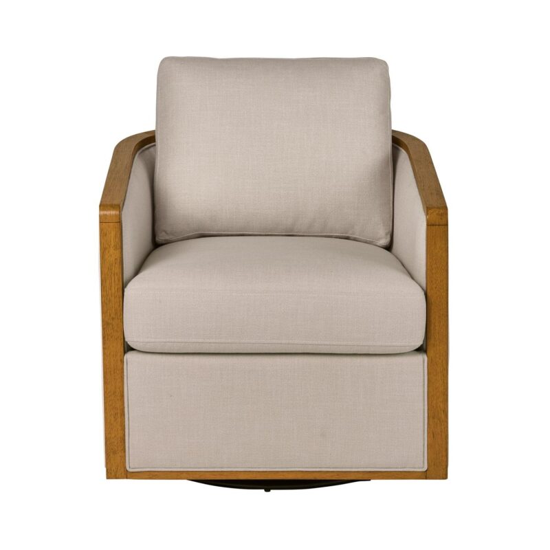 Better Homes and Gardens Windsor Swivel Accent Chair, Cream - Image 3