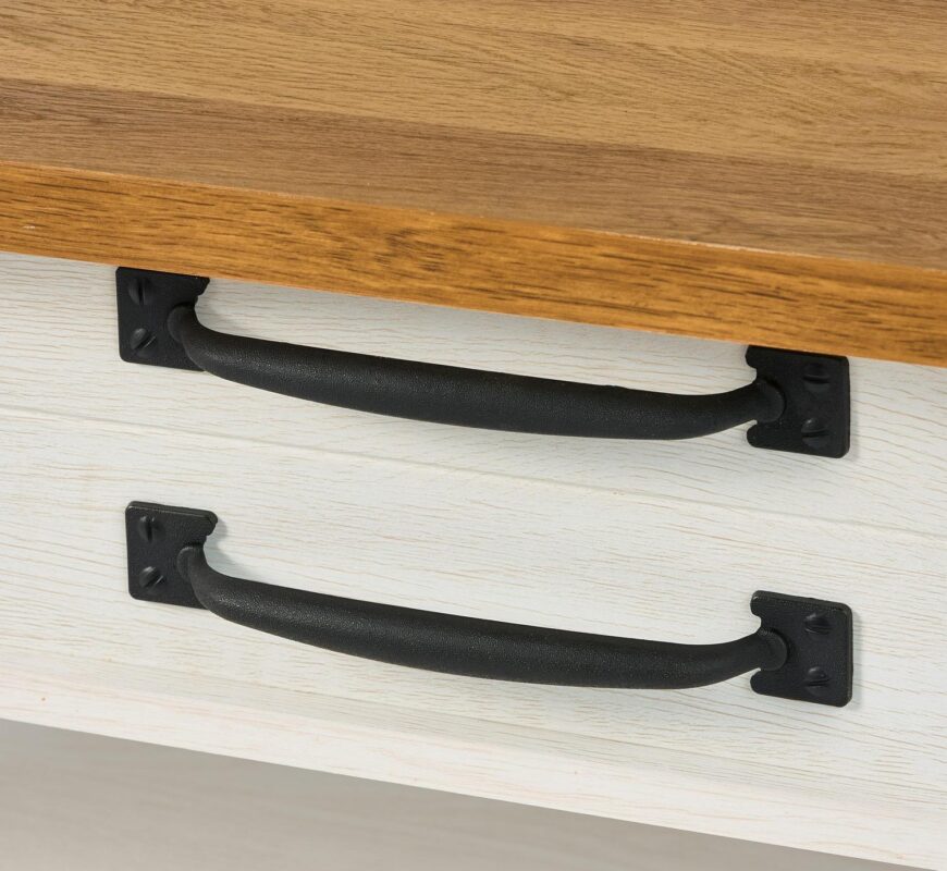 Better Homes and Gardens Modern Farmhouse Coffee Table, Alabaster and Light Honey Finish - Image 8