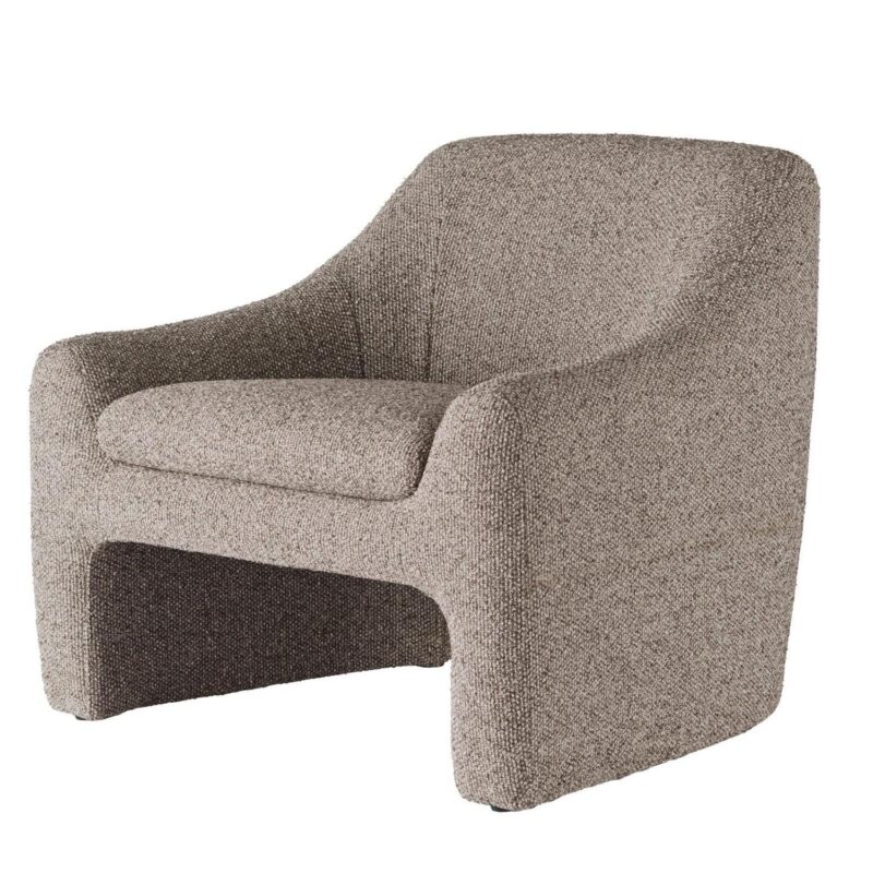 Better Homes and Gardens Emerson Curvy Accent Chair, Truffle Brown Boucle - Image 5