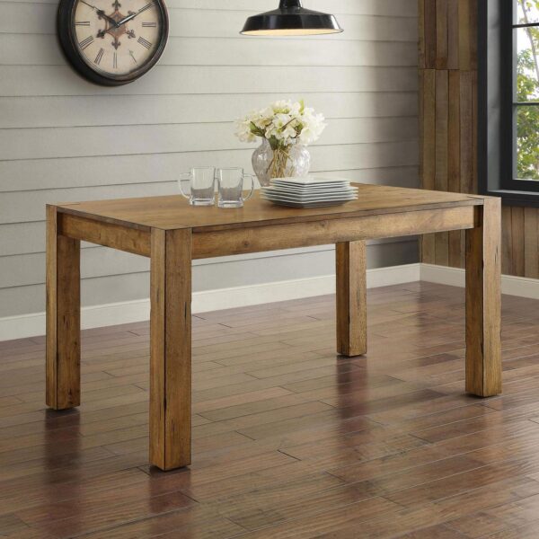 Better Homes and Gardens Bryant Solid Wood Dining Table, Rustic Brown