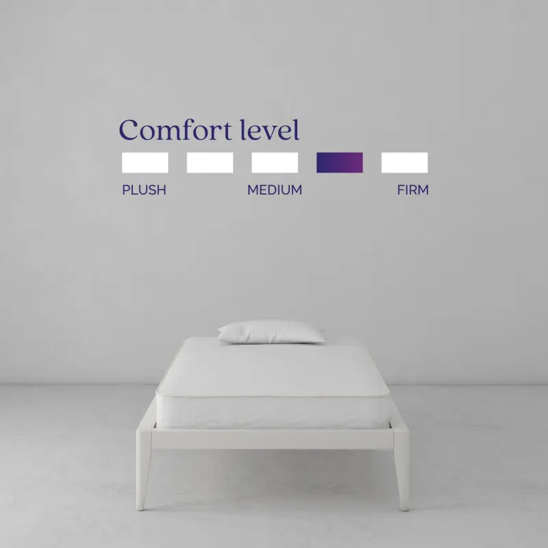 Better Homes and Gardens Leighton Bed Frame with Signature Sleep Tranquil 8-Inch Pocket Spring Mattress, Twin, White - Image 18