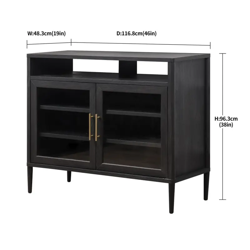 Better Homes and Gardens Oaklee Buffet, Black Finish - Image 5