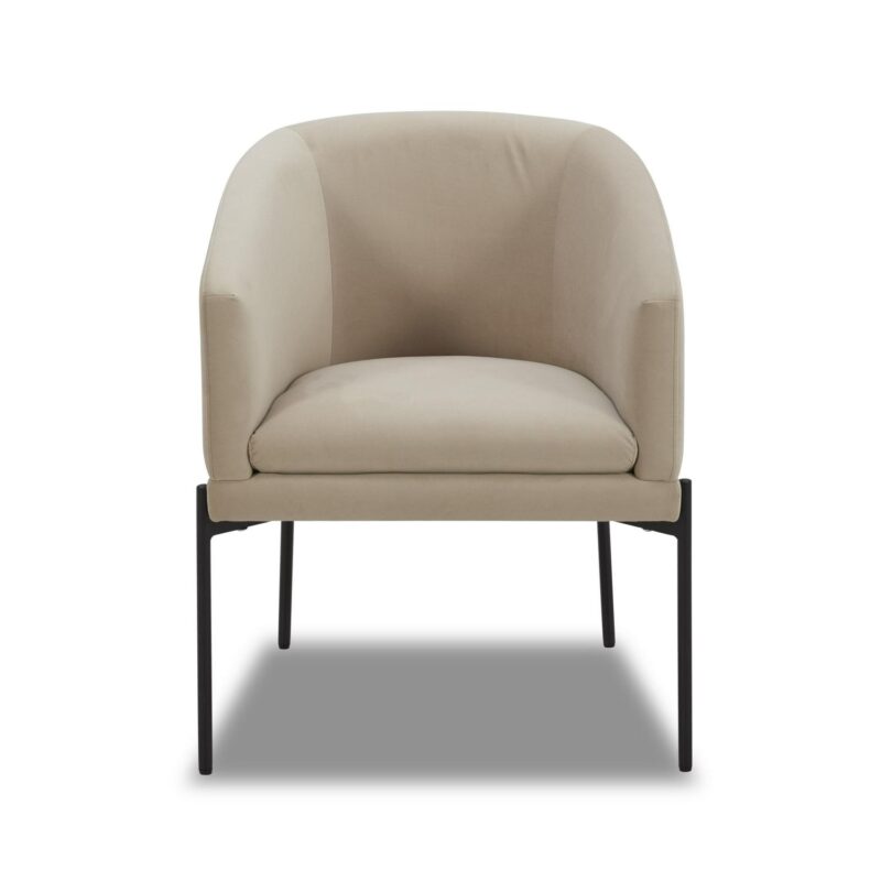 Better Homes and Gardens Wyatt Velvet Dining Chairs, Beige, 2 Pack - Image 2