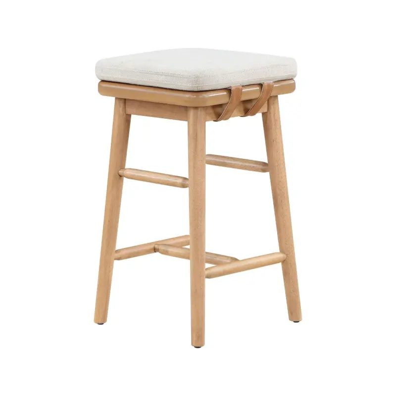 Better Homes and Gardens Springwood Barstool, Set of 2, Light Honey Finish - Image 7
