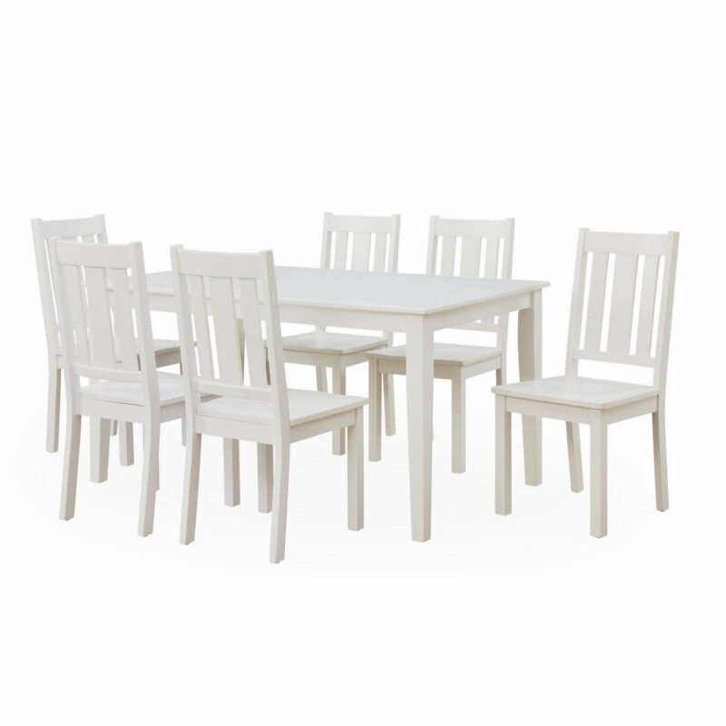 Better Homes and Gardens Bankston Wood Dining Chair, Set of 2, White, Indoor - Image 8