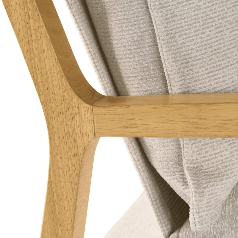 Better Homes and Gardens Wooden Ezra Sling Chair, Cream Linen - Image 9