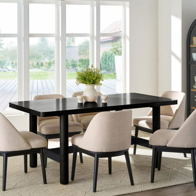Better Homes and Gardens Adlin 70  Adjustable Dining Table, Charcoal - Image 3