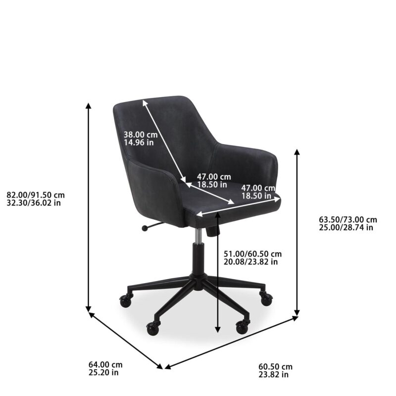 Better Homes and Gardens Greyson Office Chair, Black - Image 2
