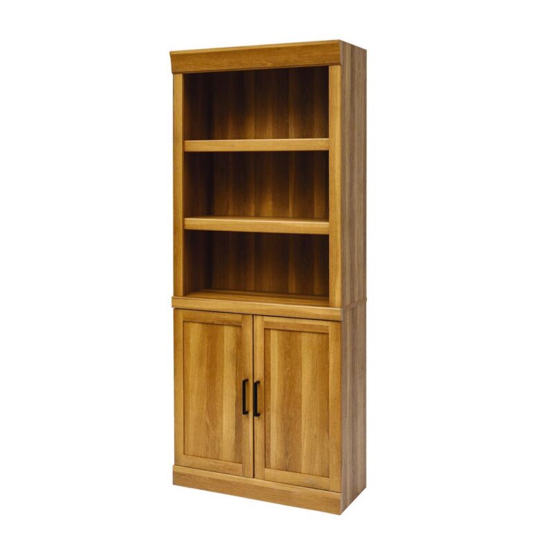 Better Homes and Gardens Glendale Bookcase With Doors, Light Honey Finish - Image 2