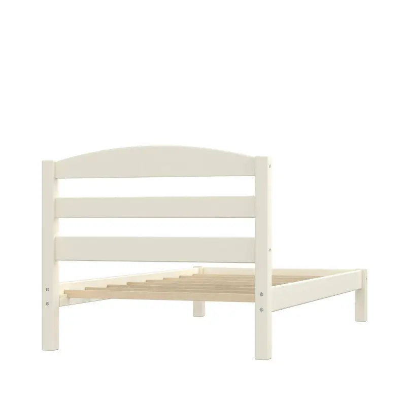 Better Homes and Gardens Leighton Bed Frame with Signature Sleep Tranquil 8-Inch Pocket Spring Mattress, Twin, White - Image 12