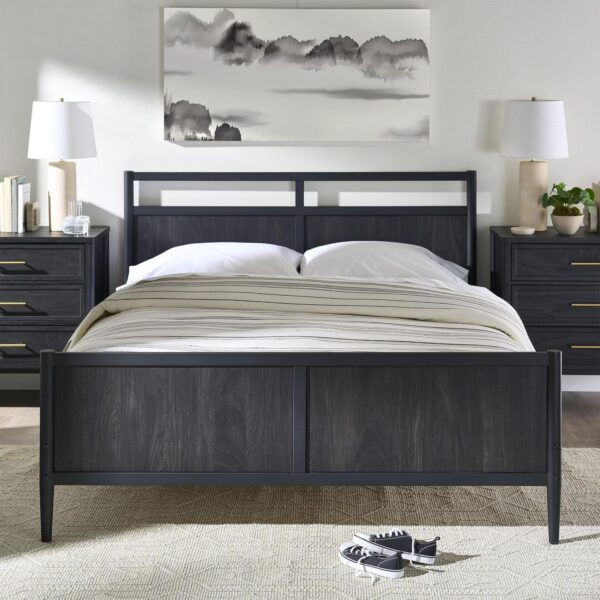 Better Homes and Gardens Oaklee Queen Bed, Charcoal Finish