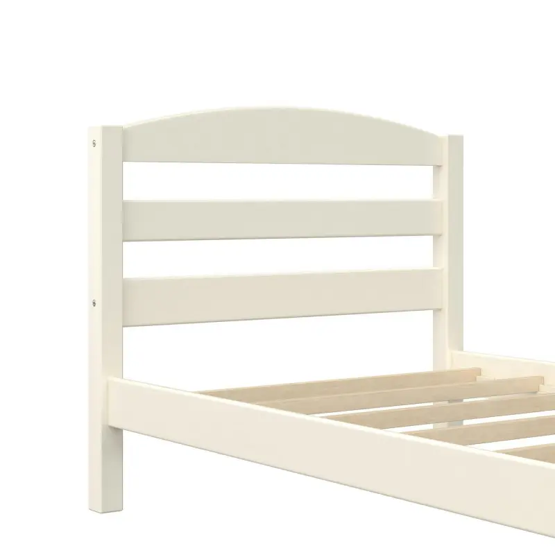 Better Homes and Gardens Leighton Bed Frame with Signature Sleep Tranquil 8-Inch Pocket Spring Mattress, Twin, White - Image 14