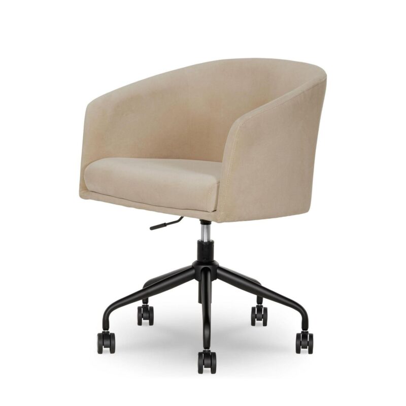 Better Homes and Gardens Wyatt Velvet Office Chair, Beige - Image 8