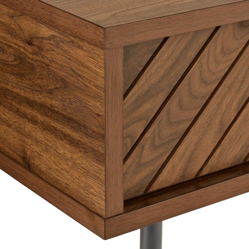 Better Homes and Gardens Wyatt Geo Modern Rectangular Wood Coffee Table with Storage, Walnut Brown - Image 5