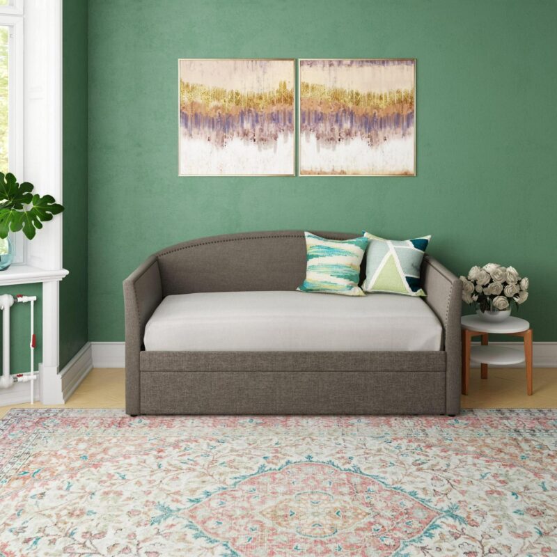 Better Homes and Gardens Grayson Daybed and Trundle, Twin Size, Gray Linen - Image 4