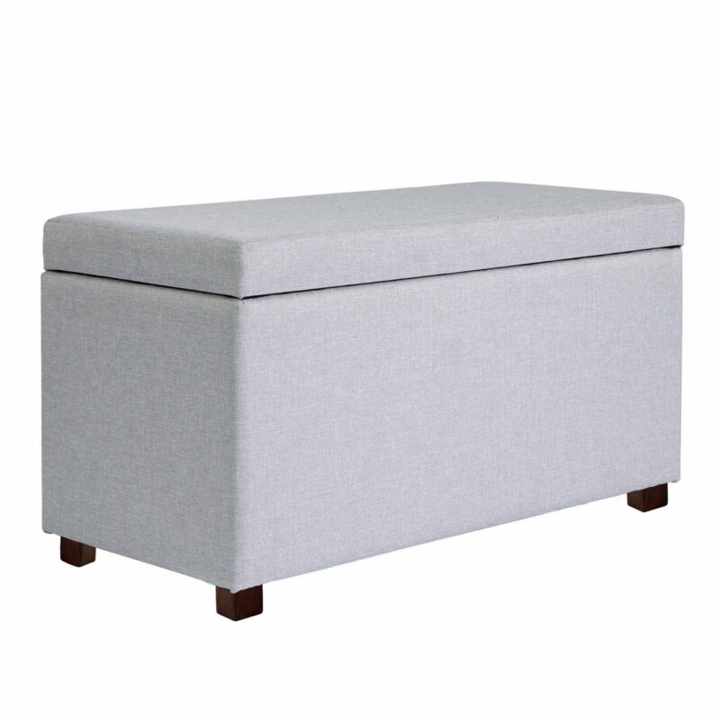 Better Homes and Gardens 30  Hinged Storage Ottoman, Gray - Image 3