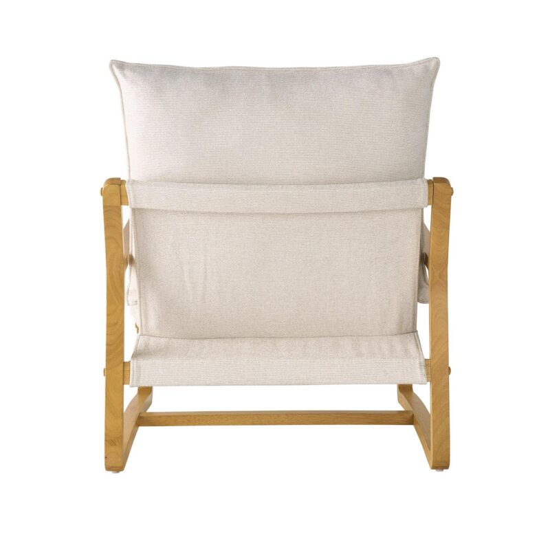 Better Homes and Gardens Wooden Ezra Sling Chair, Cream Linen - Image 6