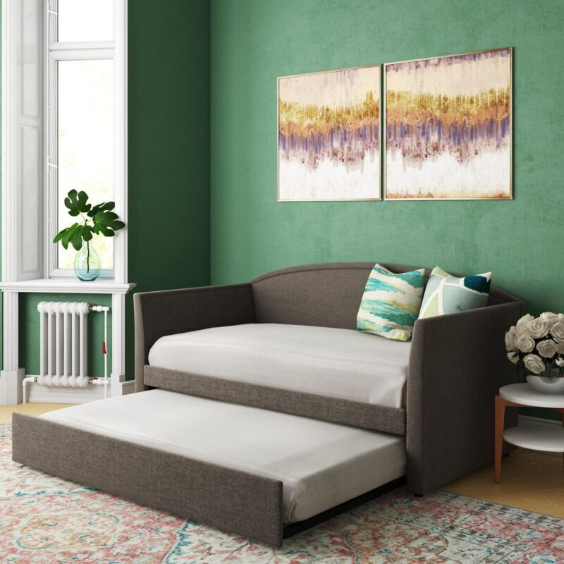 Better Homes and Gardens Grayson Daybed and Trundle, Twin Size, Gray Linen - Image 3