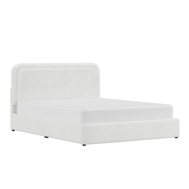Better Homes and Gardens Juliet Queen Boucle Platform Bed, Ivory - Image 8