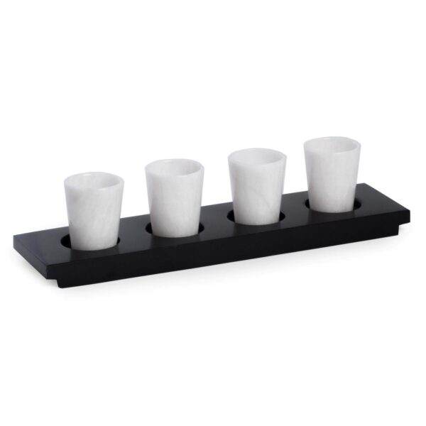 Bey-Berk Marble 5-Piece Shot Glass Set