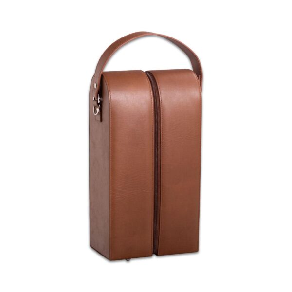 Bey-Berk Vino Leather Double Wine Caddy