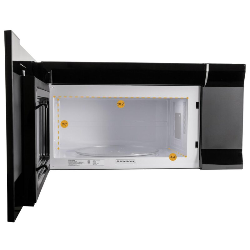 Black+Decker Over The Range 1.6 Cu. Ft. Microwave Black - Image 2