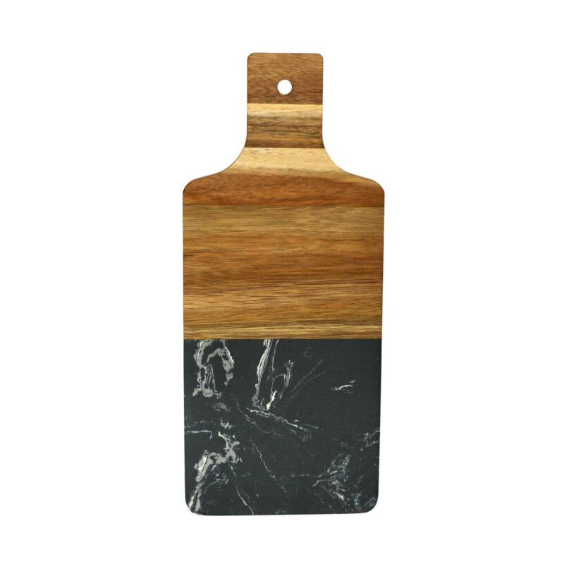 Black Marble And Acacia Wood Handled Board - Image 3