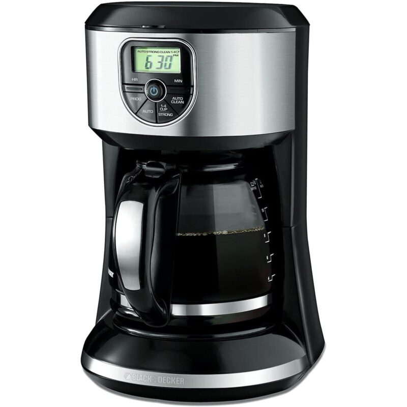 Black and Decker 12 Cup Programmable Coffeemaker in Black and Silver