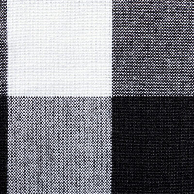Black and White Buffalo Checkered Designed Rectangular Tablecloth 60  x 120 - Image 4