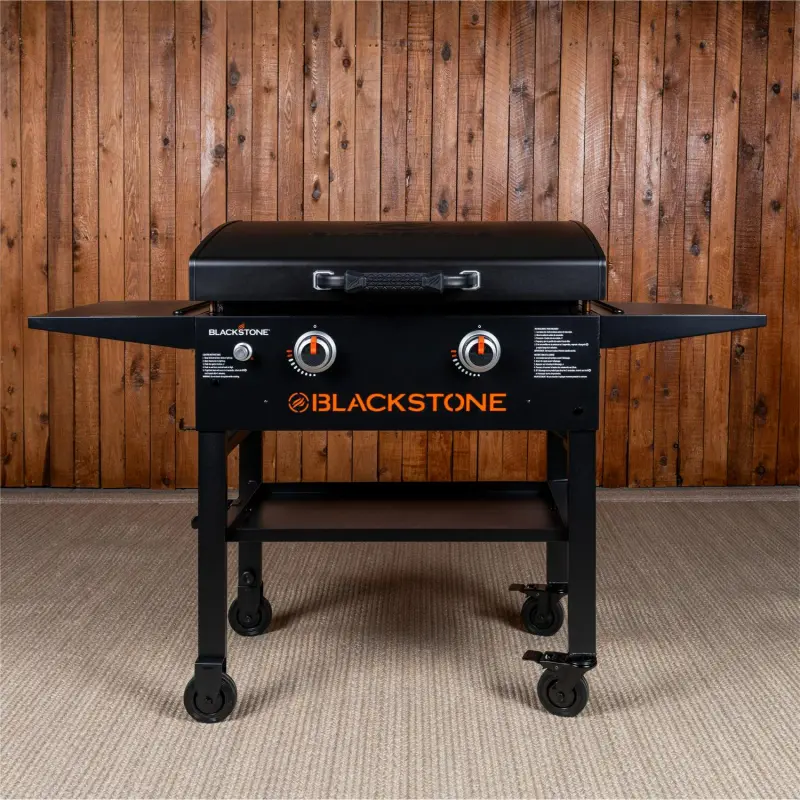 Blackstone 2-Burner 28a Propane Griddle with Hood and Omnivore Griddle Plate - Image 2