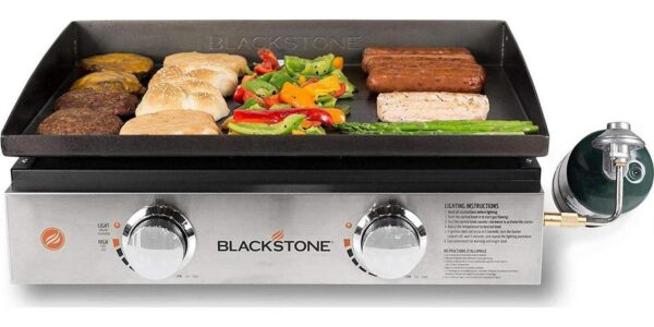 Blackstone 2-Burner 22'' Tabletop Griddle with Stainless Steel Front