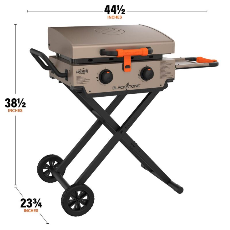 Blackstone Adventure Ready 2-Burner 22  Propane Omnivore Griddle with Flexfold Legs in Outback Tan - Image 15