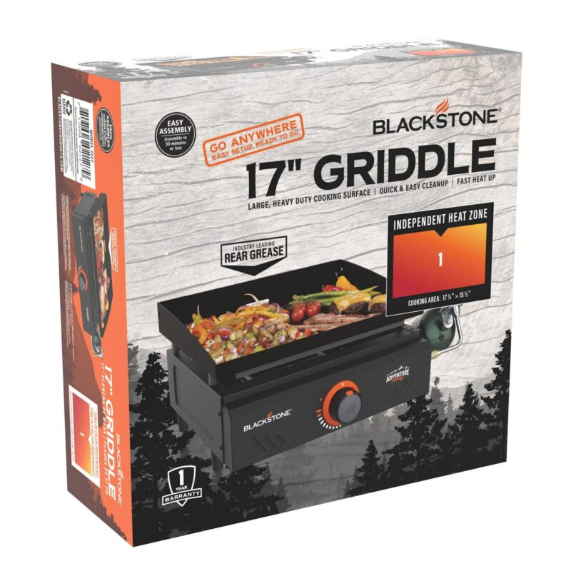 Blackstone Adventure Ready Single Burner 17a Tabletop Griddle with Non Slip Feet - Image 3