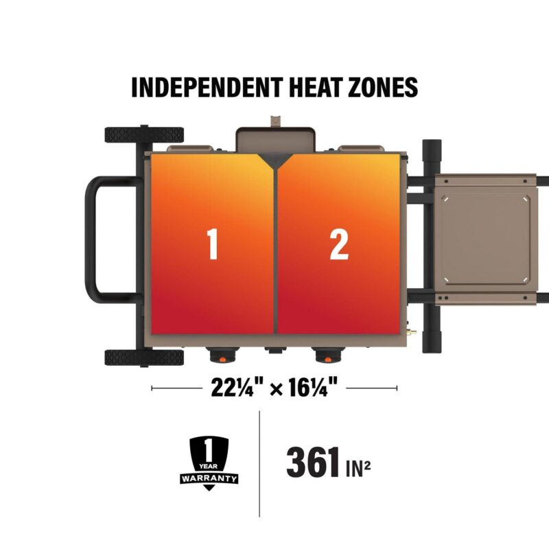 Blackstone Adventure Ready 2-Burner 22  Propane Omnivore Griddle with Flexfold Legs in Outback Tan - Image 6