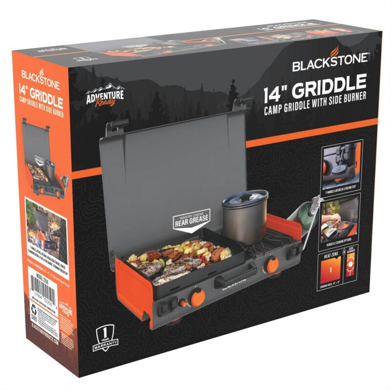 Blackstone Adventure Ready 14a Propane Camping Griddle with Side Burner - Image 3