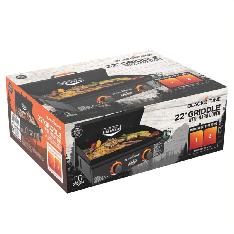 Blackstone Adventure Ready 2-Burner 22  Propane Griddle with Hard Cover in Black - Image 3