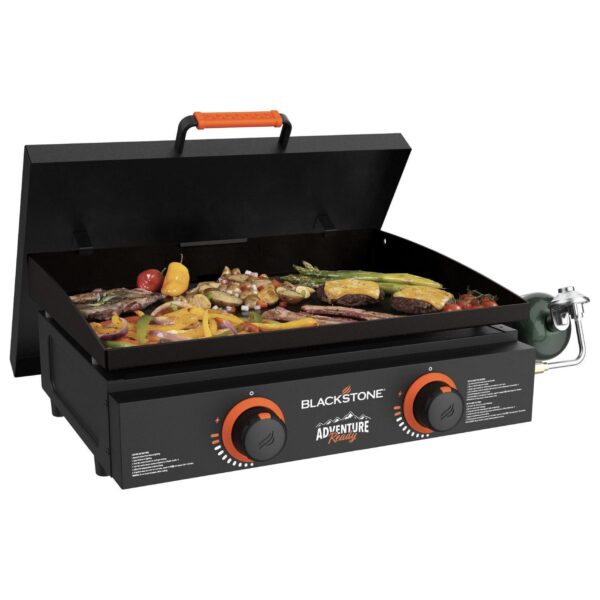 Blackstone Adventure Ready 2-Burner 22  Propane Griddle with Hard Cover in Black