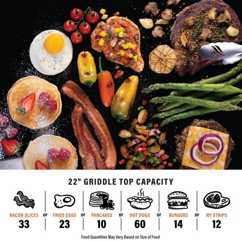 Blackstone Adventure Ready 2-Burner 22  Propane Omnivore Griddle with Flexfold Legs in Outback Tan - Image 10