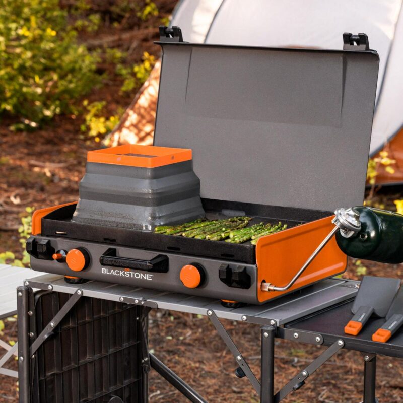 Blackstone Adventure Ready 20a x14a 2-Burner Propane Camping Griddle with Latching Hood and Handle - Image 2