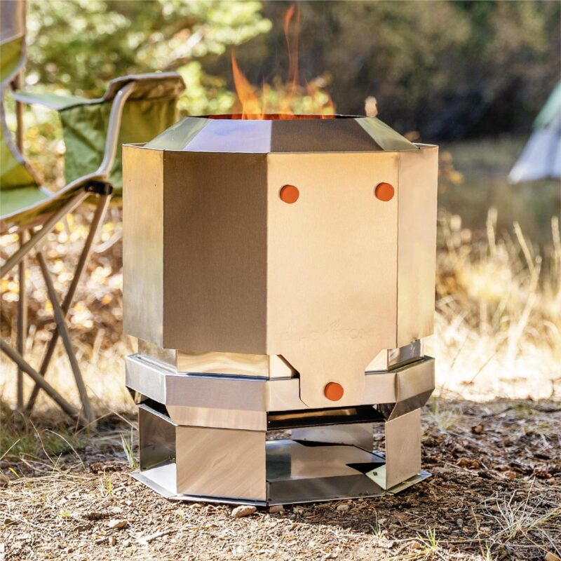 Blackstone Adventure Ready 15a Stainless Steel Smokeless Fire Pit (Model 5913) with Removable Base - Image 7