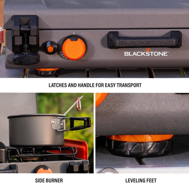 Blackstone Adventure Ready 14a Propane Camping Griddle with Side Burner - Image 9