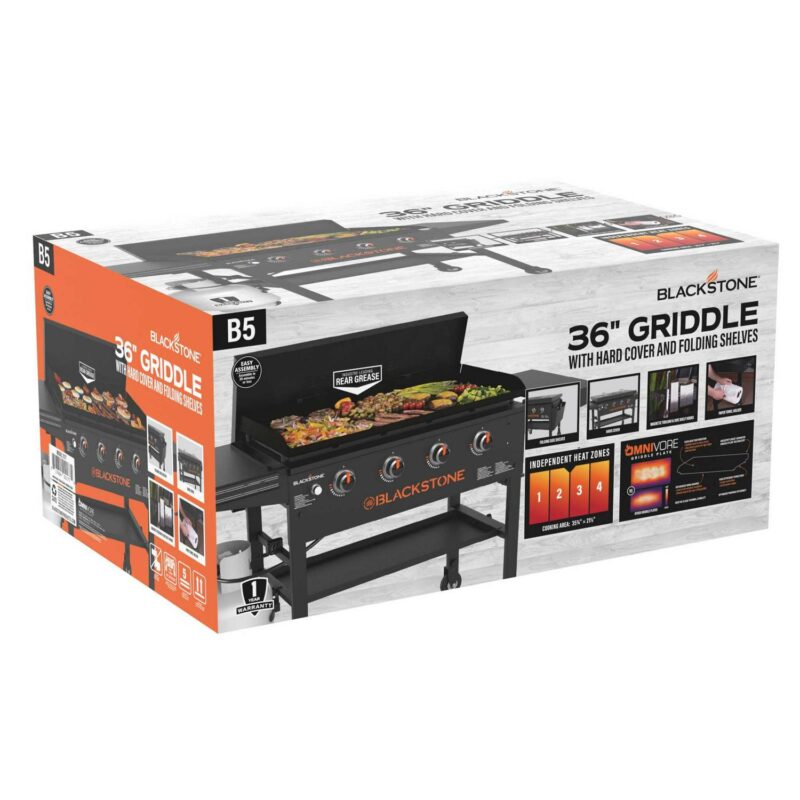 Blackstone Original 4-Burner 36  Propane Omnivore Griddle with Hard Cover - Image 3