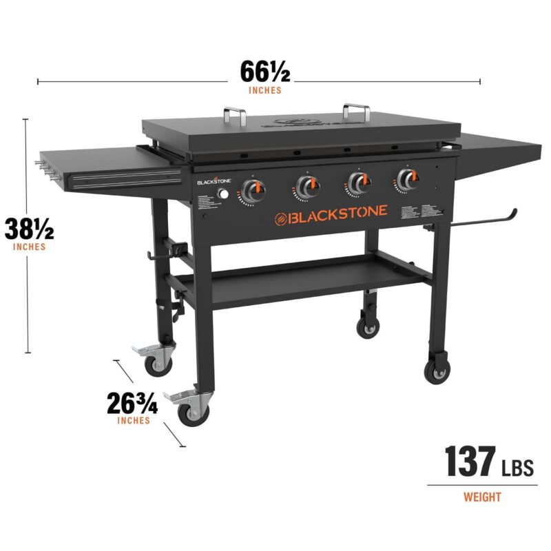 Blackstone Original 4-Burner 36  Propane Omnivore Griddle with Hard Cover - Image 4