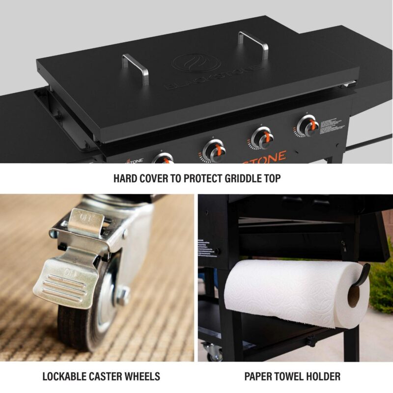 Blackstone Original 4-Burner 36  Propane Omnivore Griddle with Hard Cover - Image 11
