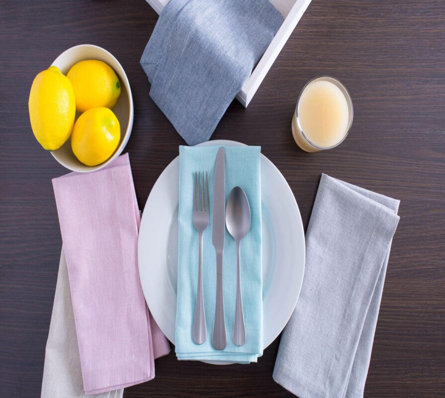Blue Chambray Rectangular Tablecloth 60  x 104 - Image 3