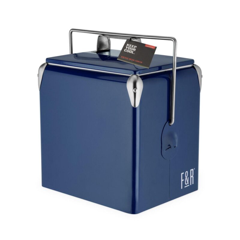 Blue Vintage Metal Cooler by Foster and Rye - Image 4